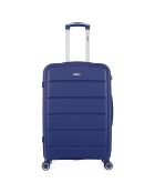 Valise Moyen Séjour 4 roues simples 65 cm Phenix bleu marine