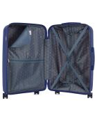 Valise Moyen Séjour 4 roues simples 65 cm Phenix bleu marine