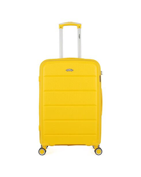 Valigia Medium Stay 4 ruote singole 65 cm Phenix gialla