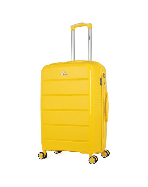 Valigia Medium Stay 4 ruote singole 65 cm Phenix gialla