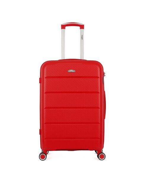 Valise Moyen Séjour 4 roues simples 65 cm Phenix rouge