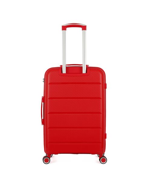 Valigia Medium Stay 4 ruote singole 65 cm Phenix rossa