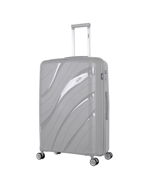 Valigia Long Stay 4 ruote singole 75 cm Perseus grigia