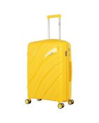 Valise Moyen Séjour 4 roues simples 65 cm Persée jaune