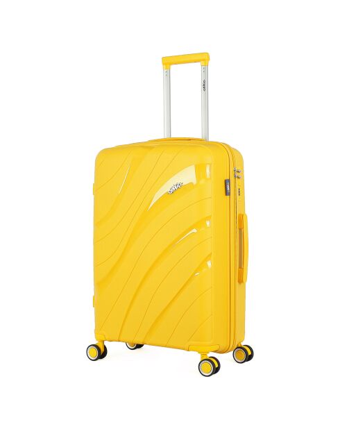 Valigia Medium Stay 4 ruote singole 65 cm Perseus gialla