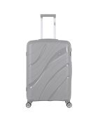 Mittelgroßer Reisekoffer 4 Einzelräder 65 cm Perseus grau