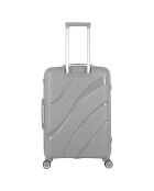 Mittelgroßer Reisekoffer 4 Einzelräder 65 cm Perseus grau