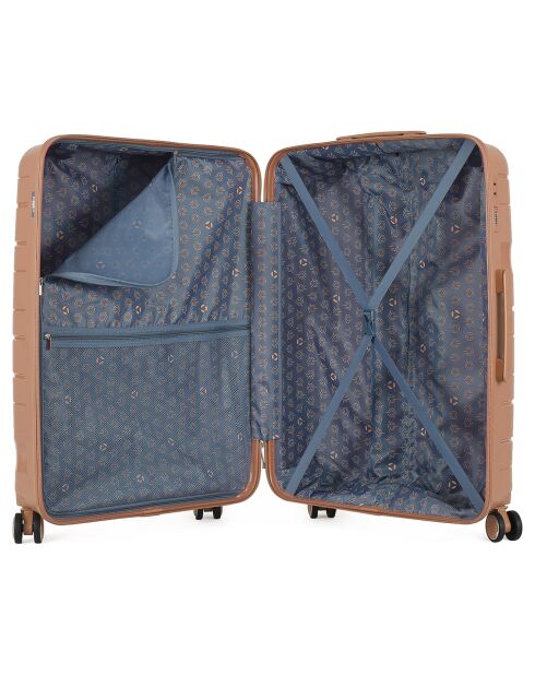 Valigia Long Stay 4 ruote singole 75 cm Pegase rosa antico