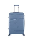 Valise Long Séjour 4 roues simples 75 cm Pegase bleu gris