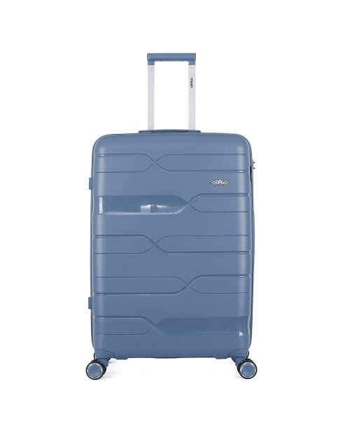 Valise Long Séjour 4 roues simples 75 cm Pegase bleu gris