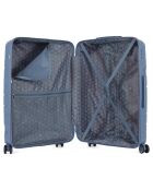Valise Long Séjour 4 roues simples 75 cm Pegase bleu gris