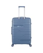 Valise Long Séjour 4 roues simples 75 cm Pegase bleu gris