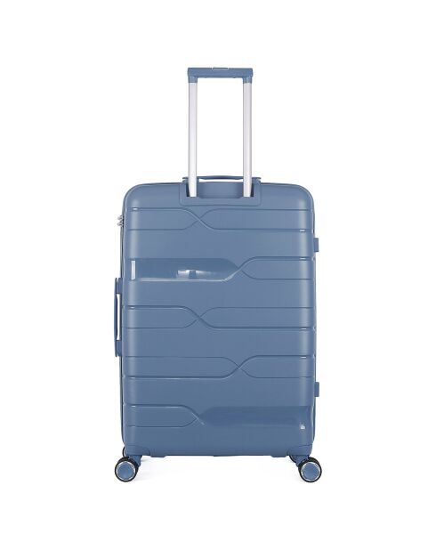 Valise Long Séjour 4 roues simples 75 cm Pegase bleu gris