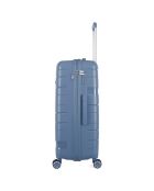 Valise Long Séjour 4 roues simples 75 cm Pegase bleu gris
