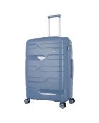 Valise Long Séjour 4 roues simples 75 cm Pegase bleu gris