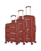 3 Centaure einfache Allradkoffer 75/65/56 cm burgunderrot