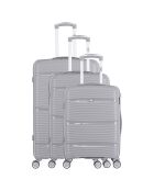 3 Centaure 75/65/56 cm graue 4-Rad-Einzelkoffer