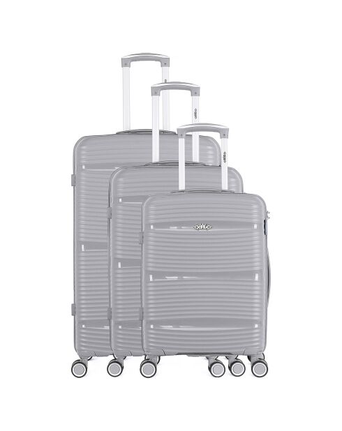 3 Centaure 75/65/56 cm graue 4-Rad-Einzelkoffer
