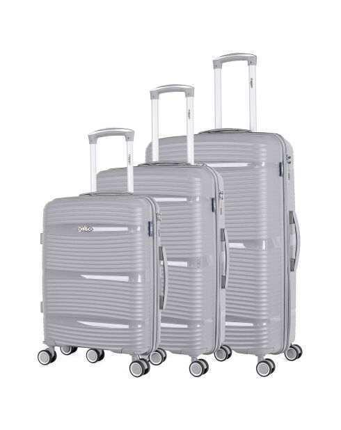 3 Centaure 75/65/56 cm graue 4-Rad-Einzelkoffer