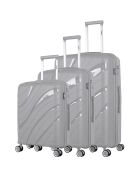 3 Einzelkoffer mit 4 Rädern Perseus 75/65/56 cm grau