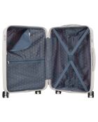 Mittelgroßer Reisekoffer 4 Einzelrollen 63 cm Cassiopée weiß