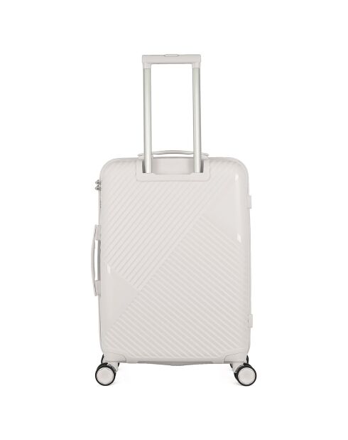 Mittelgroßer Reisekoffer 4 Einzelrollen 63 cm Cassiopée weiß