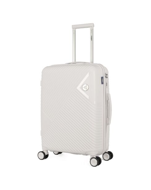 Mittelgroßer Reisekoffer 4 Einzelrollen 63 cm Cassiopée weiß