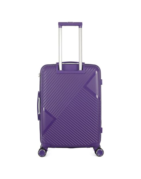 Mittelgroßer Reisekoffer 4 Einzelrollen 63 cm Cassiopée violett