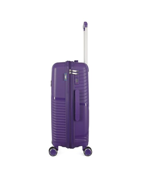 Mittelgroßer Reisekoffer 4 Einzelrollen 63 cm Cassiopée violett