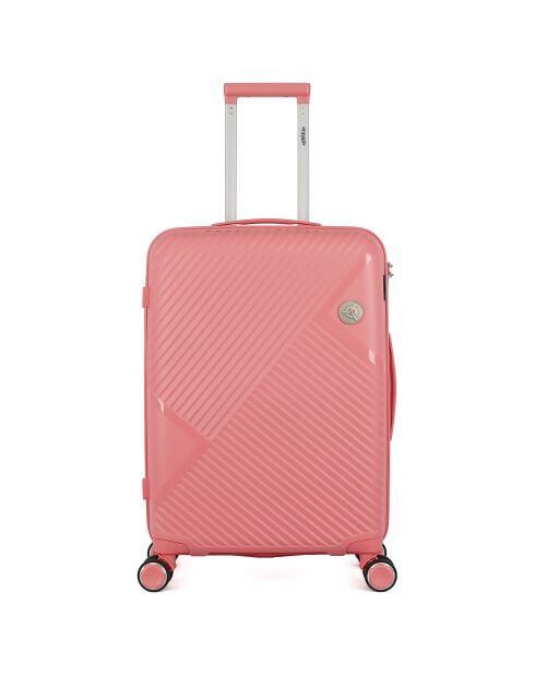 Valigia Medium Stay 4 ruote singole 63 cm Cassiopée rosa