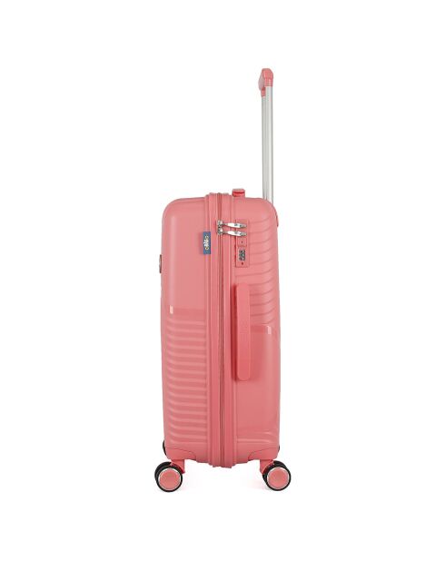 Valigia Medium Stay 4 ruote singole 63 cm Cassiopée rosa
