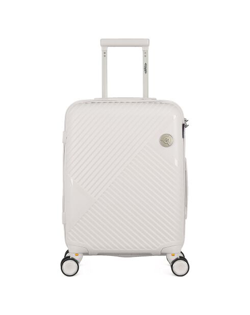Valise Cabine 4 roues simples 55 cm Cassiopée blanche