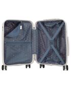 Valise Cabine 4 roues simples 55 cm Cassiopée blanche