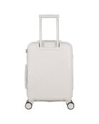 Valise Cabine 4 roues simples 55 cm Cassiopée blanche