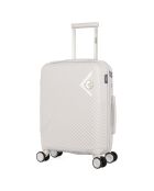 Valise Cabine 4 roues simples 55 cm Cassiopée blanche