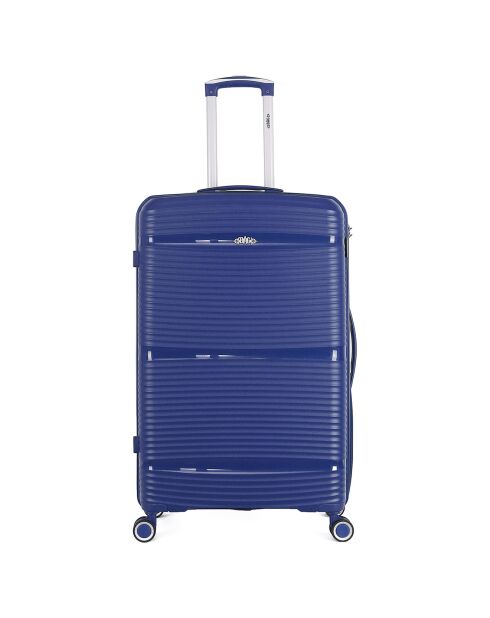 3 Centaure 75/65/56 cm marineblauwe eenvoudige koffers met 4 wielen