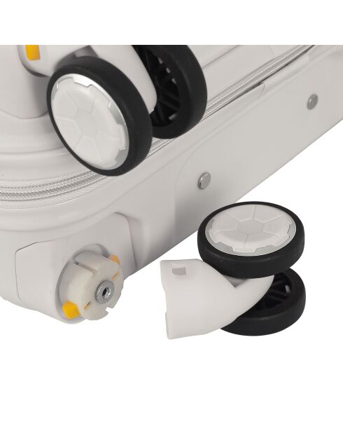 Mittelgroßer Reisekoffer 4 Einzelrollen 63 cm Cassiopée weiß