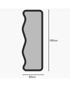 Miroir Asel noir - 50x160x2.2 cm