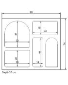 Console Lesa blanche - 80x74x35 cm