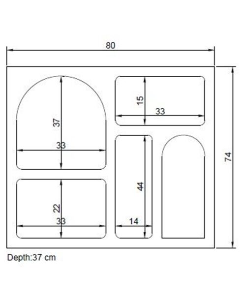 Console Lesa blanche - 80x74x35 cm