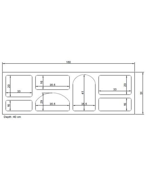 Consolle Lorin bianca - 160x51x38 cm
