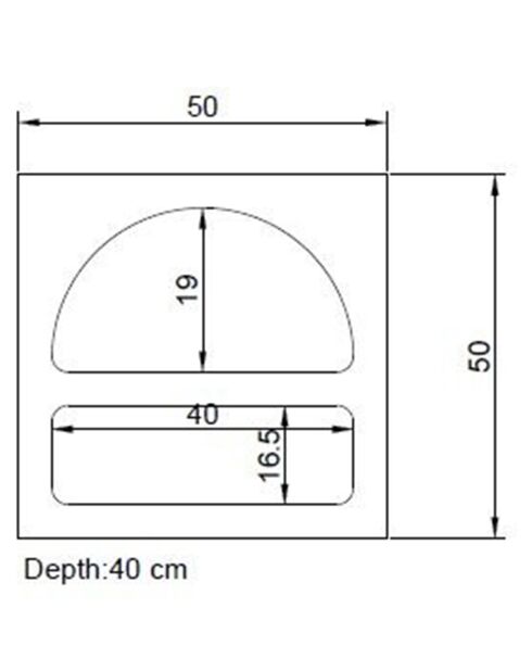 Tavolino Lorin bianco - 50x50x38 cm