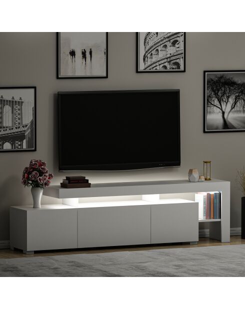 Mueble TV Beliz blanco - 192x53x37 cm