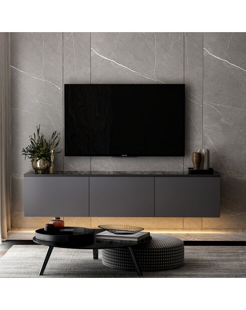 Meuble TV Neon anthracite - 160x35x32 cm