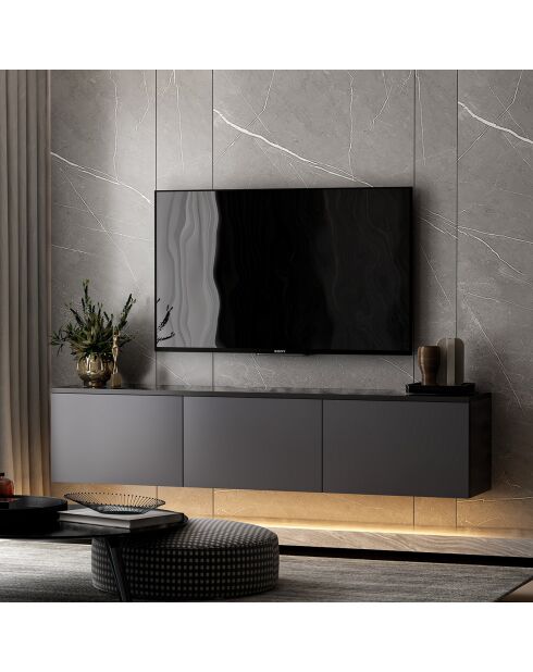 Meuble TV Neon anthracite - 160x35x32 cm
