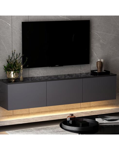 Meuble TV Neon anthracite - 160x35x32 cm