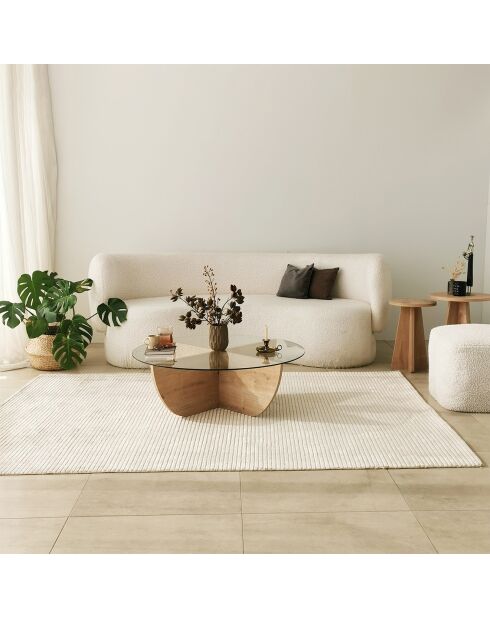 Table basse Lily chêne saphir - 90x30x90 cm