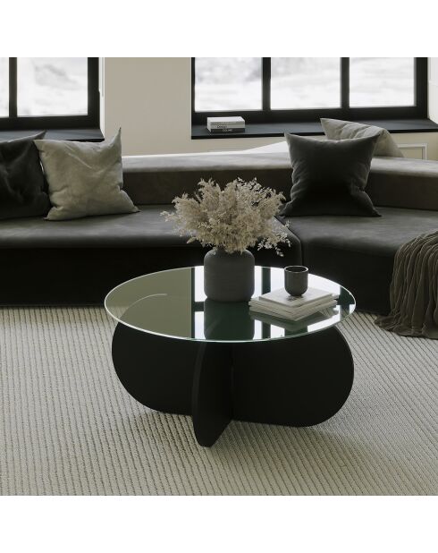 Table basse Bubble noire - 75x35x75 cm
