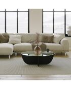Table basse Lily noire - 90x30x90 cm