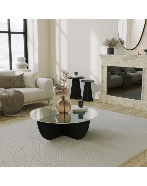 Table basse Lily noire - 90x30x90 cm